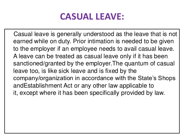 What Is Casual Leave